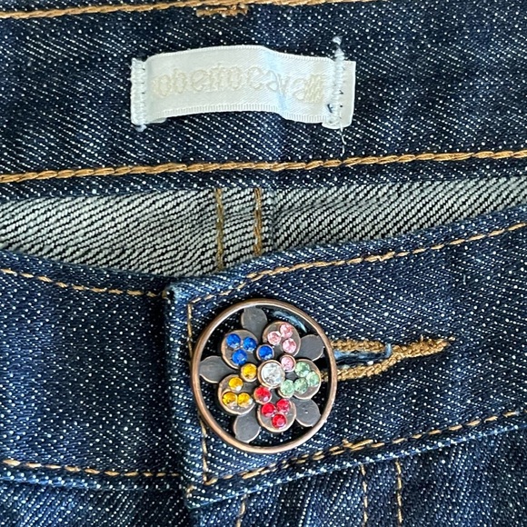 Rare Roberto Cavalli Vintage Embroidered Jeans Size 31 Bootcut - Picture 5 of 13